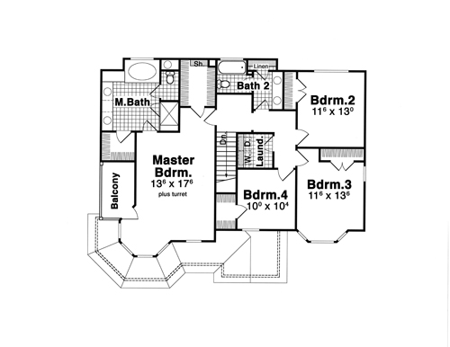 Second Floor image of OLIVIA House Plan